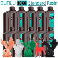 10x 1KG SUNLU 3D Printer Resin,Liquid Standard Photopolymer,Fast Curing 3D Resin picture
