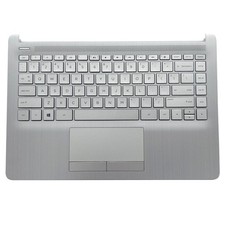 New For HP 14-CF 14-DF 14-DK Palmrest w/ Keyboard Non-Backlit Silver L48648-001 picture