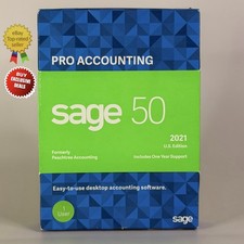 NEW SAGE 50 Pro Accounting 2021 U.S Business Bookkeeping Windows 1 User - SEALED picture