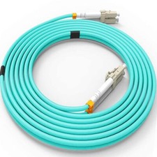 10GB OM3 Multimode Duplex Fiber Optic Cable 50/125 LC Aqua 6M 18FT Patch Cable picture