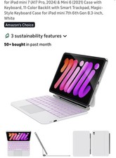 for iPad mini 7 (A17 Pro, 2024) & Mini 6 (2021) Case with Keyboard picture