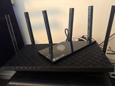 TP-Link Archer AXE75 AXE5400 Tri-Band Wi-Fi 6E Router 4-Port USB Black picture