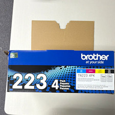 Brother TN223 4PK Genuine Original Laser Toner Cartridge Set CMYK open box picture
