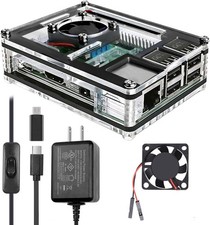 Raspberry Pi 3 B+ Case with Fan Cooling Pi 3B Case with 3 Pcs Heat-Sinks 5V 3A picture