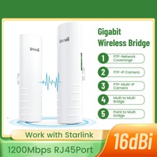 2pcs wireless bridge wifi Bridge 5.8G Outdoor CPE Extend Network 1000Mbps 3KM picture