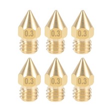 0.3mm 3D Printer Nozzle Head M6 MK8 1.75mm Extruder Print Brass 6pcs picture