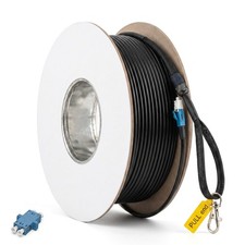 OS2 Duplex Single Mode  2 LC to 2 LC Outdoor Armored Fiber Cable, TPU 30M-150M picture