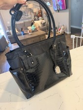 Samsonite Black Crocodile Pattern Synthetic Leather 15