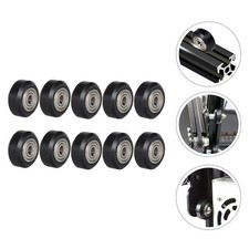 10Pcs Reusable Plastic V Groove Wheel Bearing Pulley for 3D Printer Black picture
