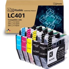 5PK LC401 LC-401 Ink Cartridges for Brother MFC-J1010DW MFC-J1012DW MFC-J1170DW picture