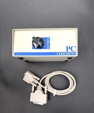 Used PC Concepts 4 Port Data Transfer Switch Box W/cable picture