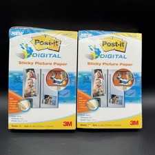 2-Packages 3M Post-It Digital Sticky Picture Paper For Inkjet/Photo Printers 4x6 picture