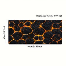 A Large Electronic Sports Gaming Mouse Pad Featuring a Cool Orange And Black L picture