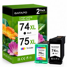 2PK 74XL and 75XL Ink Cartridges for  PhotoSmart C4273 C4275 C4280 C4283 C428 picture