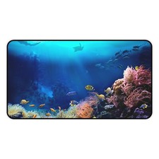 Tropical fish Desk Pad Protector, Desk Mat, Laptop Desk Pad, Computer Desk Mat picture
