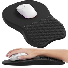 MROCO Ergonomic Mouse Pad with Wrist Support, 11.8L x 7.8W inches, Black  picture
