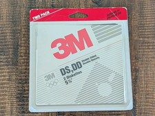 Vintage 3 M DS/DD 5.25″ Floppy Diskettes – 2-Pack, Sealed, 1991 Educational Use picture