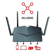 D-LINK WIFI ROUTER AC2600, SMART, MESH (DIR-2640) - BLACK picture