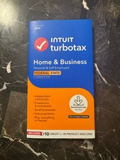 2024 Intuit Turbotax Home Business Federal State Windows Mac USA Sealed NEW 2024 picture