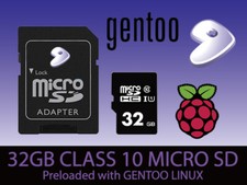 GENTOO Linux for Raspberry Pi Preloaded Class 10 Micro SD picture