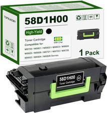 58D1H00 Black High Yield Toner Cartridge w/ Chip for Lexmark MS821 MS823 MX722 picture