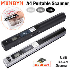 MUNBYN 900 DPI Document Photo Scanner A4 Portable Scan to PDF JPG w 16GB SD Card picture