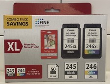 NEW Genuine Canon PG-245XL Black & CL-246XL Color Ink Printer Cartridge 245 246 picture