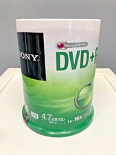 SONY DVD+R Blank Optical Media Disc 4.7GB 100 Pack with Spindle Genuine OEM picture