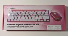 Incipio Wireless Keyboard and Mouse Set Compact Design Media Controls USB Pink picture