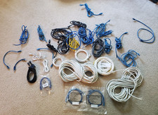 HUGE LOT Of 30+ New and Used Cat5 and Cat6 Ethernet Cables from 0.5 - 35 feet picture