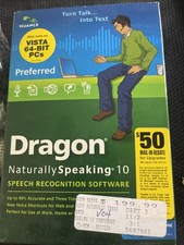  Nuance Dragon NaturallySpeaking 10 Preferred Edition With Andrea Headset NEW picture