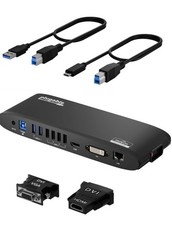 Plugable USB 3.0 Dual 4K Display Horizontal Docking Station with DisplayPort picture