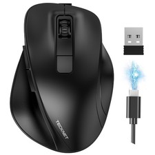Wireless Mouse, Bluetooth Mouse (BT5.0/3.0 & 2.4G) Rechargeable 4800 DPI picture
