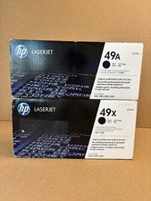 2 Genuine HP 49X, 49A LaserJet 1160, 1320, 3390 Black Toners Q5949A, Q5949X picture