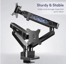 Vesa Compatible Dual Monitor Arm Mount Adjustable 360° Rotation Quarx picture