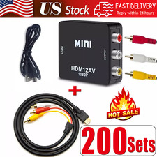 HDMI To RCA AV Adapter Converter Cable CVBS 3RCA 1080P Composite Video Audio lot picture
