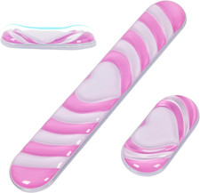 L-SPOUTTO Pink Cute Ergonomic Gel Wrist Rest for Mouse and Keyboard,Heart picture