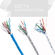 Cat5e Cat5 FTP 1000ft Shielded Solid Bulk Cable Ethernet Network Blue White Grey picture