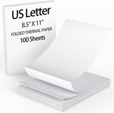 100 Sheets Thermal Printer Paper 8.5 X 11 Inch US Letter Size Thermal Paper picture