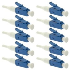10 Pcs LC UPC Simplex 0.9mm Single Mode Fiber Optic Optical Connector Adapter picture