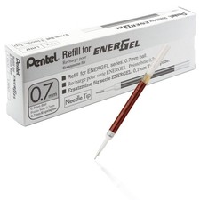 EnerGel Liquid Gel Pen Ink Cartridges 12 Count Red Medium 0.7mm Quick Drying picture