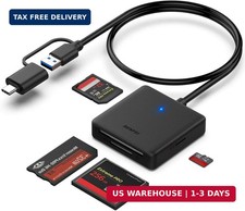 4-in-1 USB C & USB 3.0 SD/TF/CF/MS Card Reader for iPhone 15 MacBook Pro Air picture