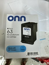Open Sealed Onn. Ink Black 63 1 Cartridge Compatible With HP EXP 10/2026 picture