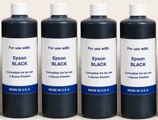 (4,000ML) COMPATIBLE EPSON DYE UNIVERSAL BLACK PREMIUM BULK REFILL INK GALLON picture