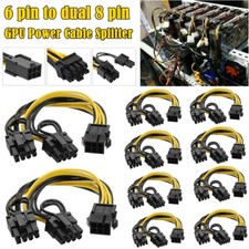 10 PCS PCIE 6 Pin Female To Dual PCI-E 8 Pin (6+2) Male GPU Power Cable Splitter picture
