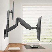 13-27'' Wall Dual Screen Touchscreen Monitor TV Stand Wall Mount Display Bracket picture