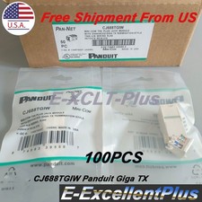 QTY: 100 For Panduit Gigatx CJ688TGIW Cat6 Network Jack Module White US Shipping picture
