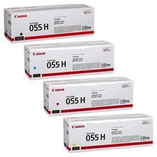 Canon 055H Genuine OEM Toner 4-Pack High Yield Black Cyan Magenta Yellow picture
