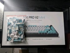 BUNDLE Inland MK Pro V2 Mechanical Gaming Keyboard WoB Keycaps KTT Mint Switches picture