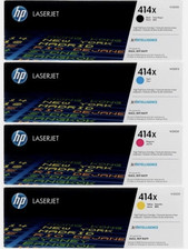 HP 414X Toner Cartridges 4 Pack W2020X W2021X W2022X W2023X Genuine OEM New picture